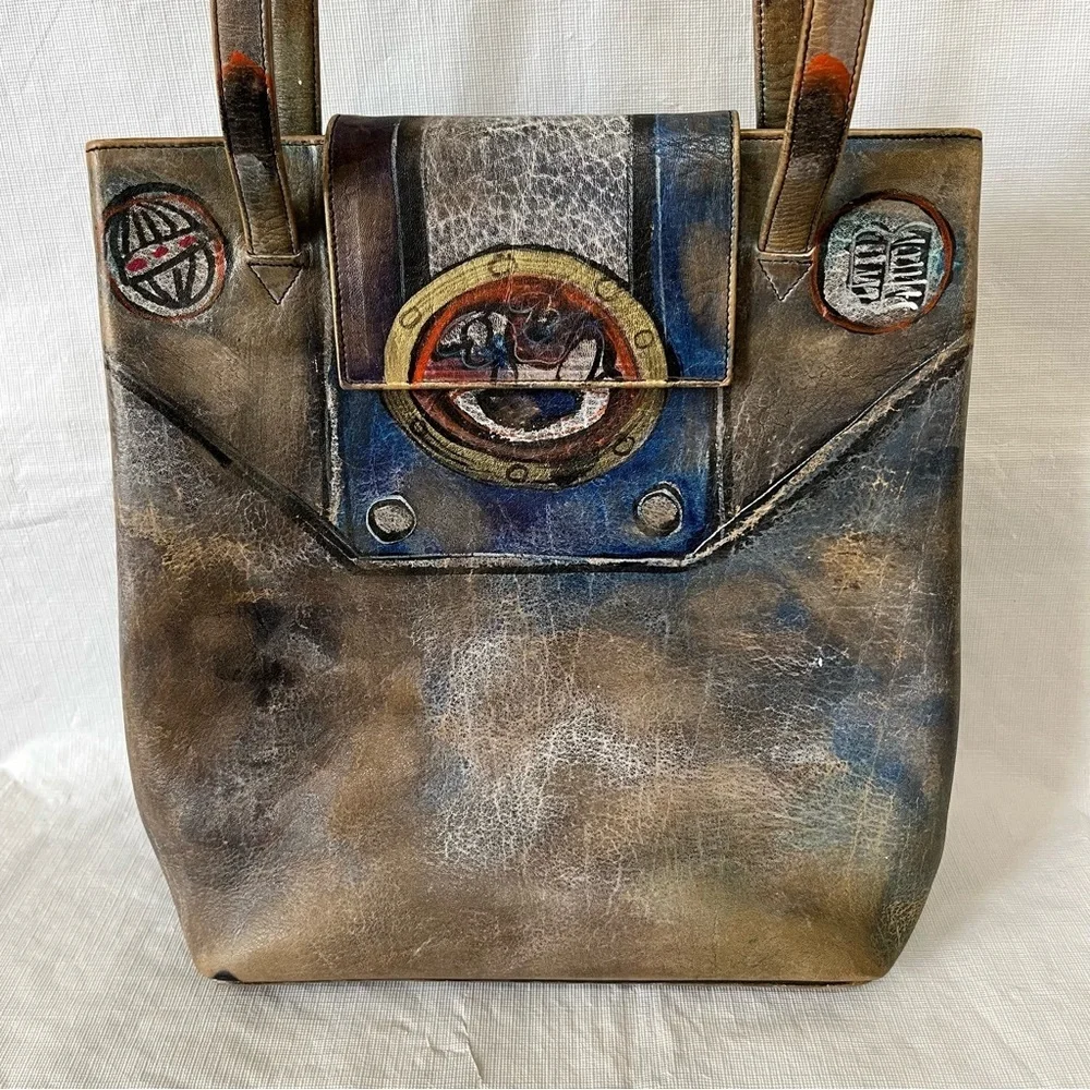 Jane Yoo Wearable Art Leather Shoulder Bag